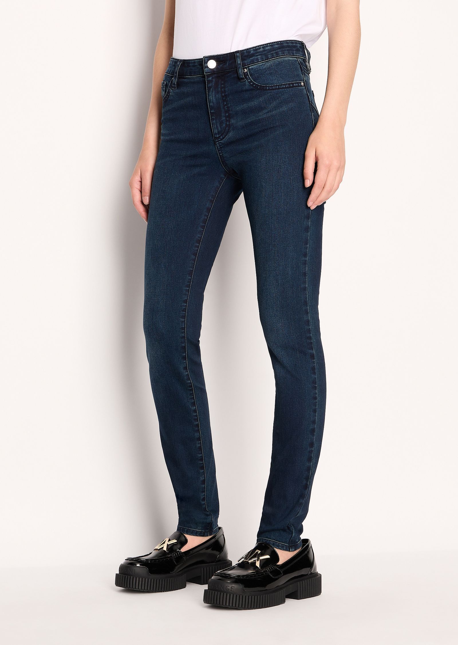 Armani Exchange Belt Loop With Jeans In Black