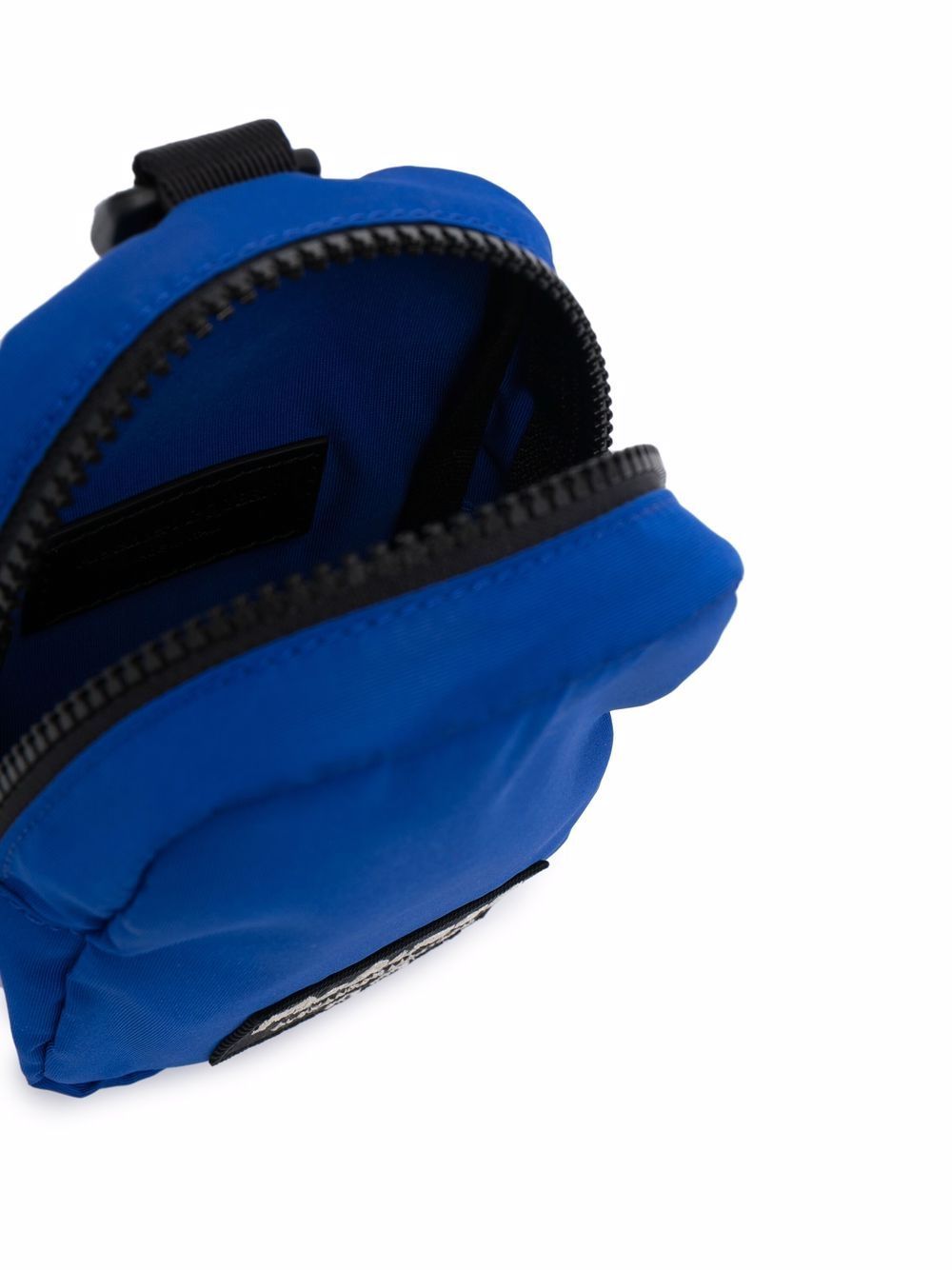 Alexander Mcqueen Tag Mini Headphone Pouch In Blue