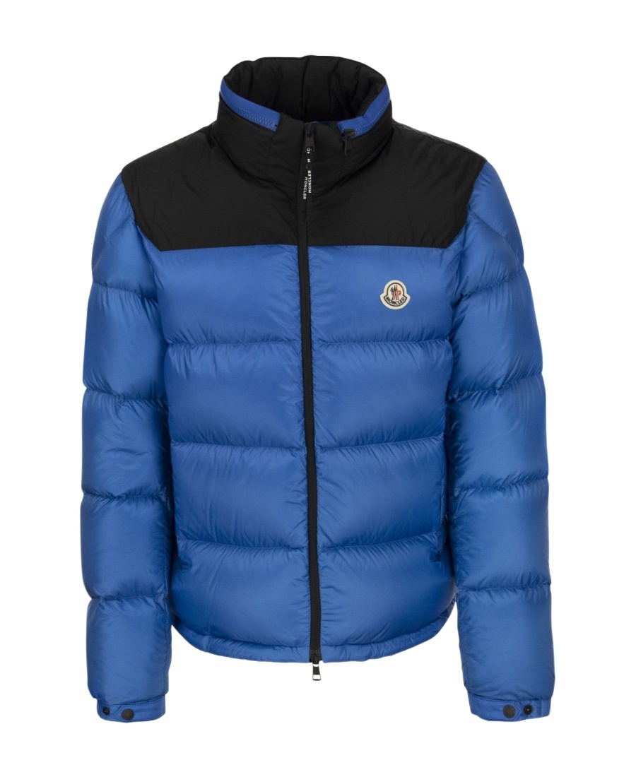 Moncler Logo Padded Jacket In Blue