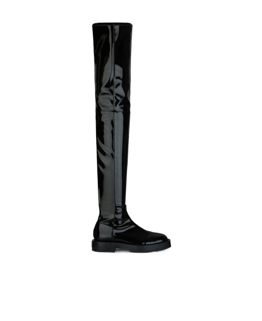 GIVENCHY HIGH-SHINE FINISH ROUND-TOE BOOTS