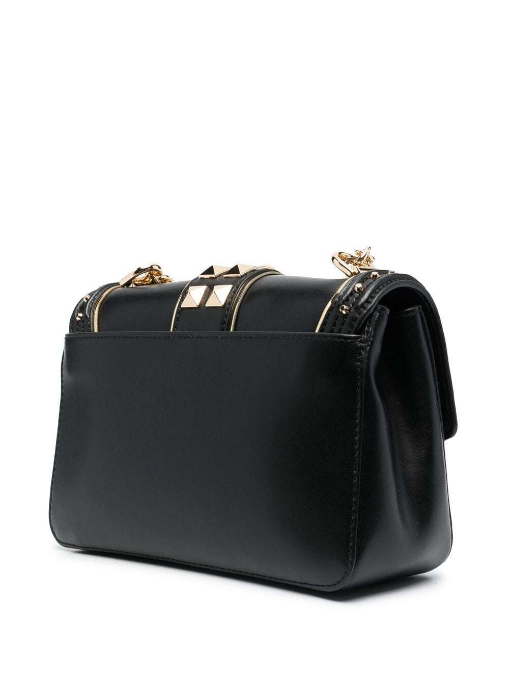 Michael Michael Kors Soho Studded Leather Shoulder Bag In Black