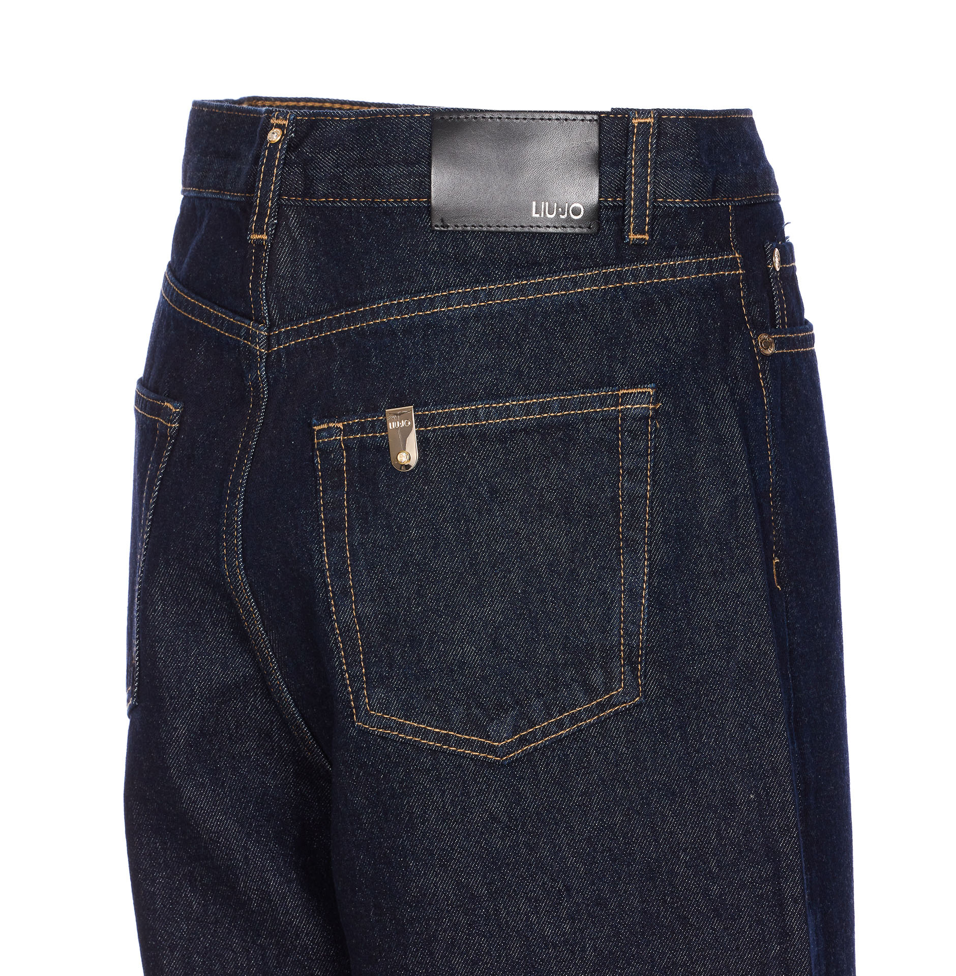 Liu •jo Regular Fit Denim Jeans With Contrast Stitching In Black