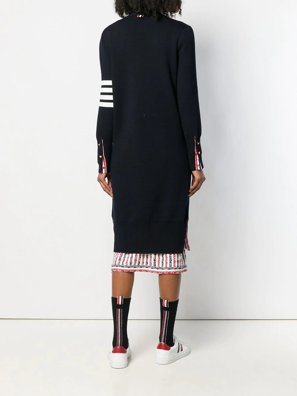 Thom Browne Milano Stitch Merino Cardigan In Black