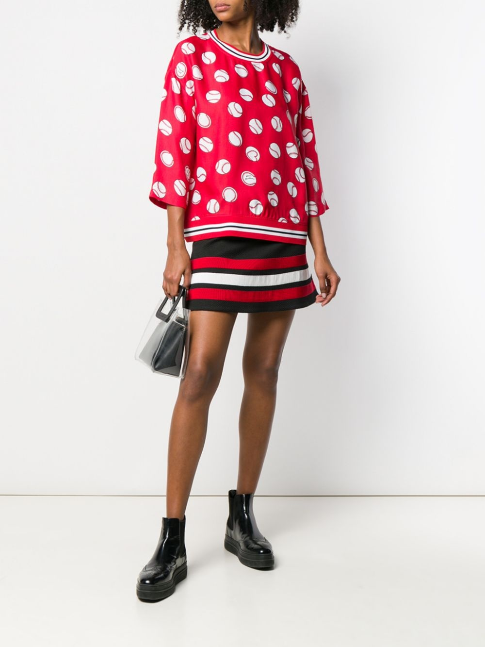 MOSCHINO BALL PRINTED BLOUSE 