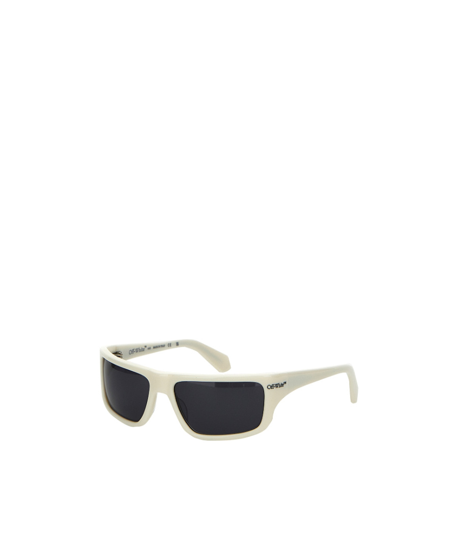 Off-white Logo-print Rectangle-frame Sunglasses In Black