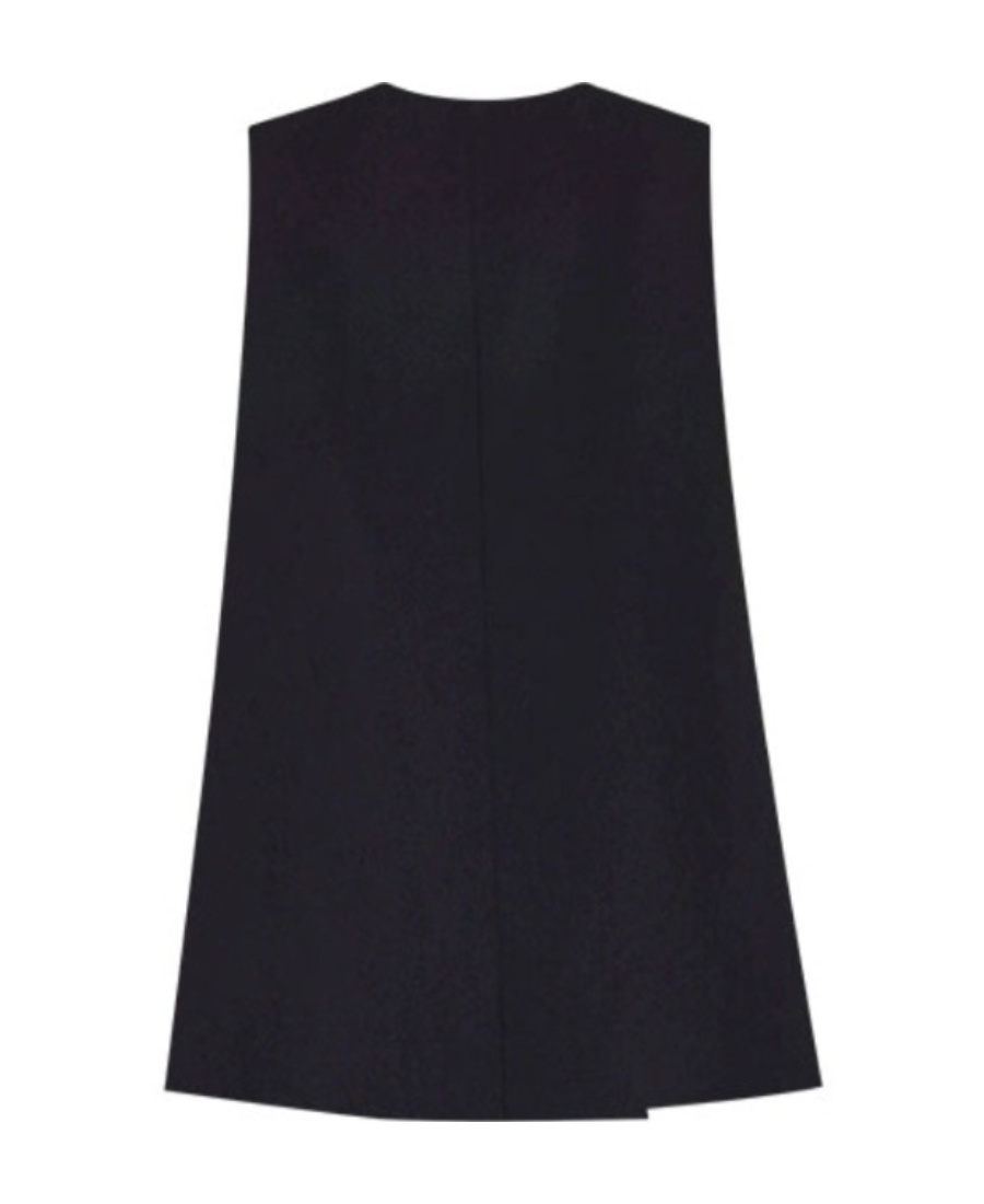 We11 Done Black Sleeveless Wool Dress In Black