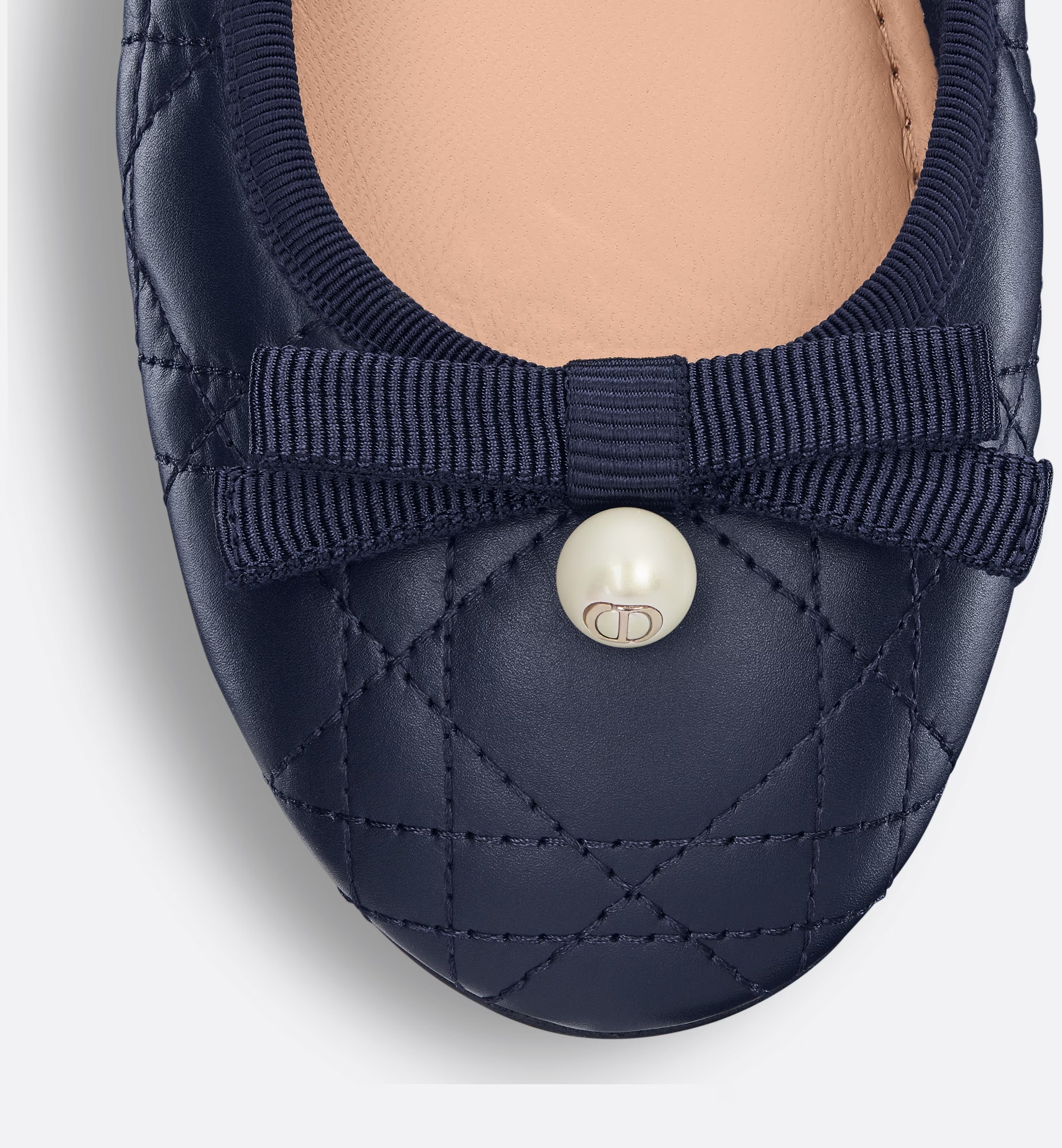 Dior Shallow Flat Ballet Shoes In Blue