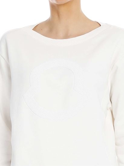 Moncler Logo Details Sweater In White