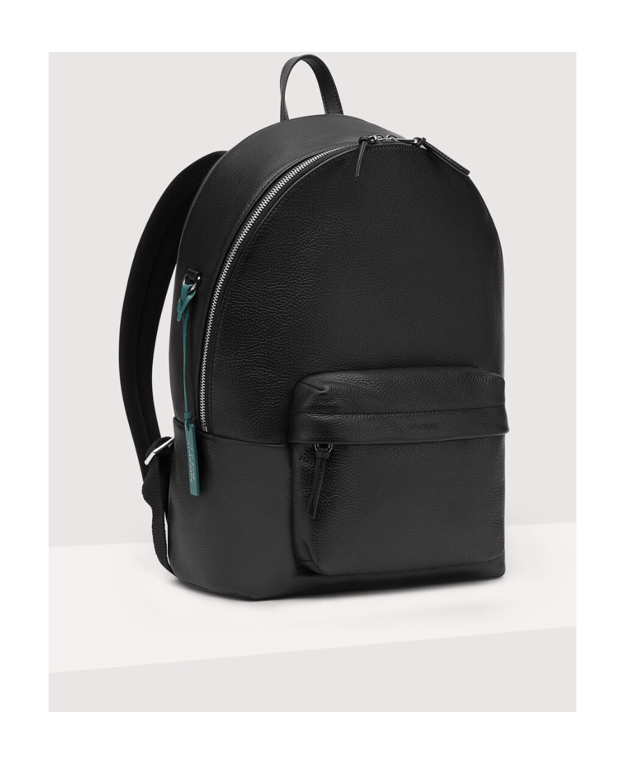 Coccinelle Grained Leather Backpack In Black