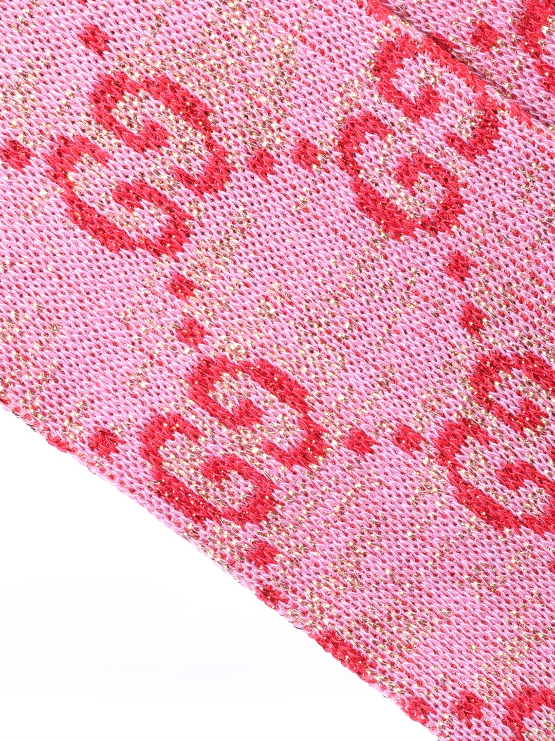 Gucci Lurex Interlocking G Socks In Pink