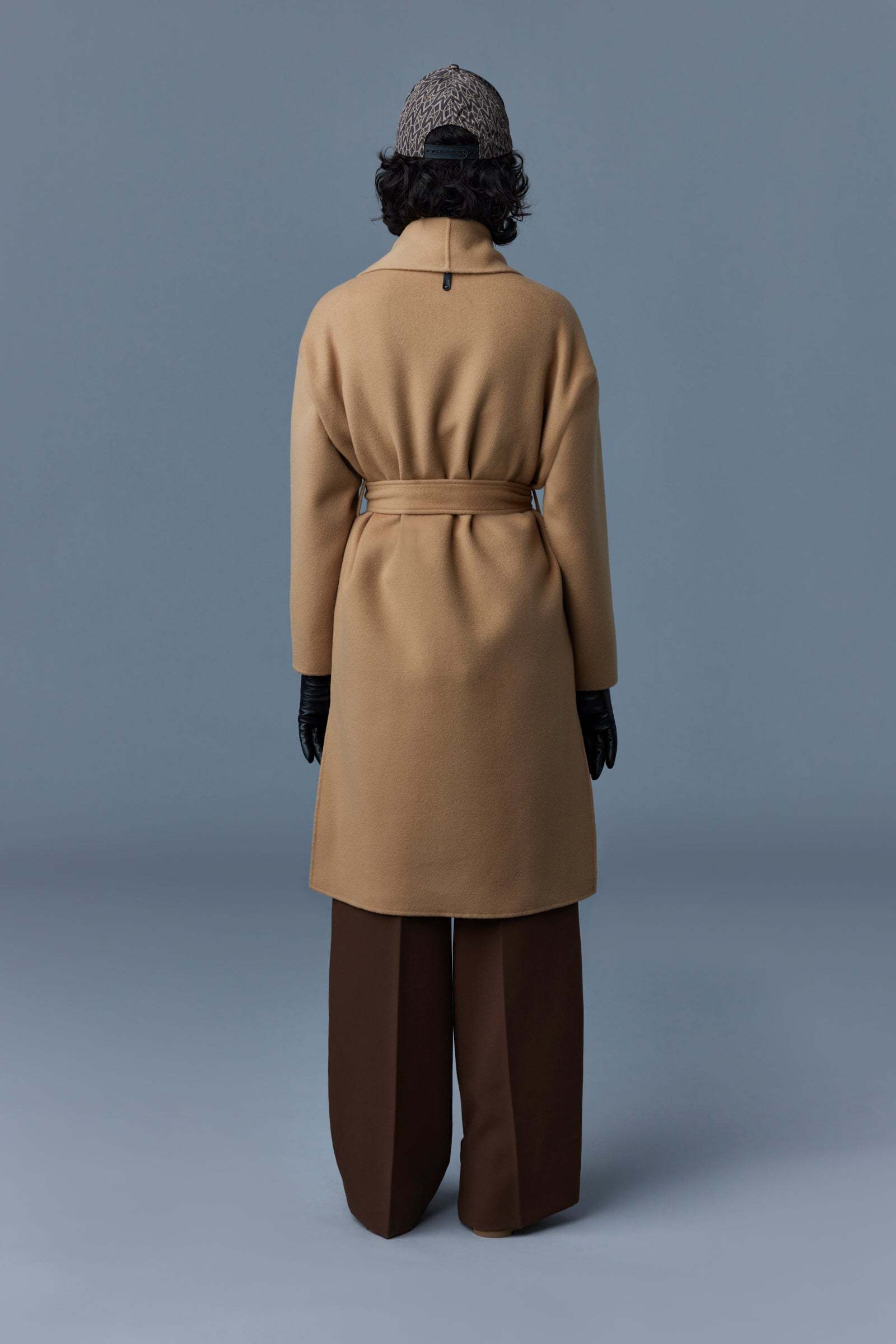 Mackage Belted Wrap Coat In Brown