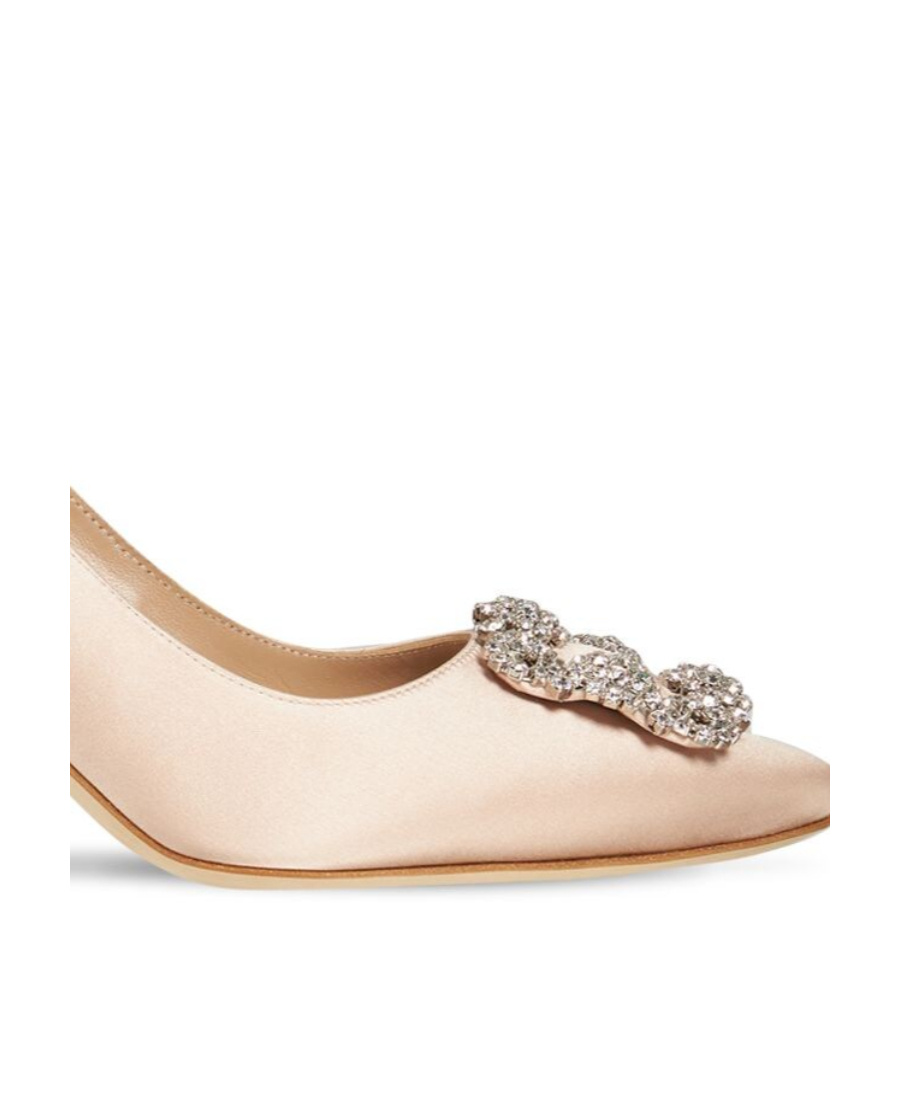 MANOLO BLAHNIK LOGO POINTED HIGH HEELS