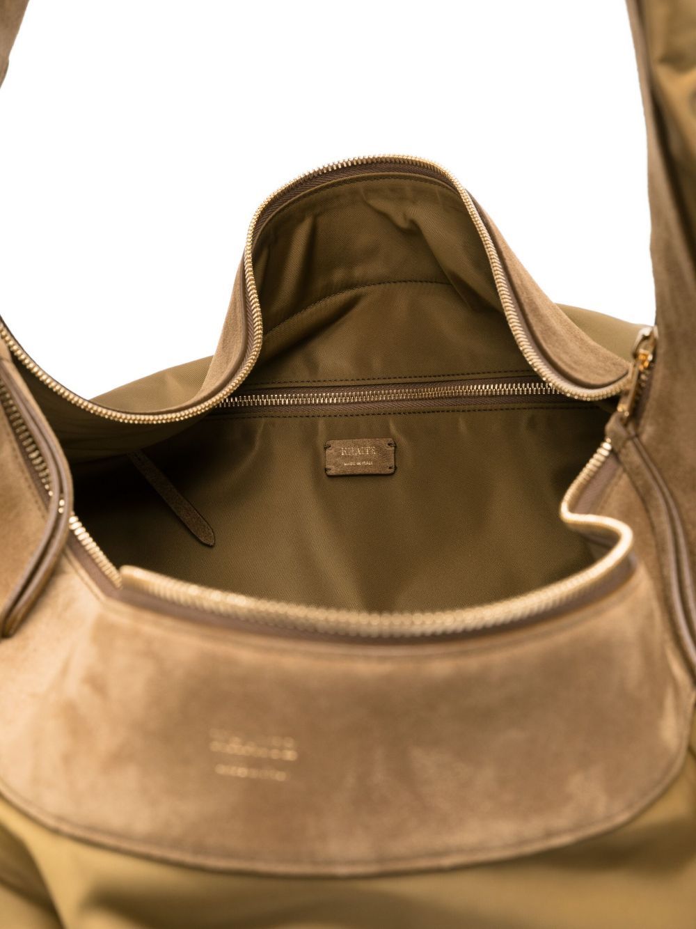 Khaite Olivia Sport Xl Nylon Hobo Bag In Brown