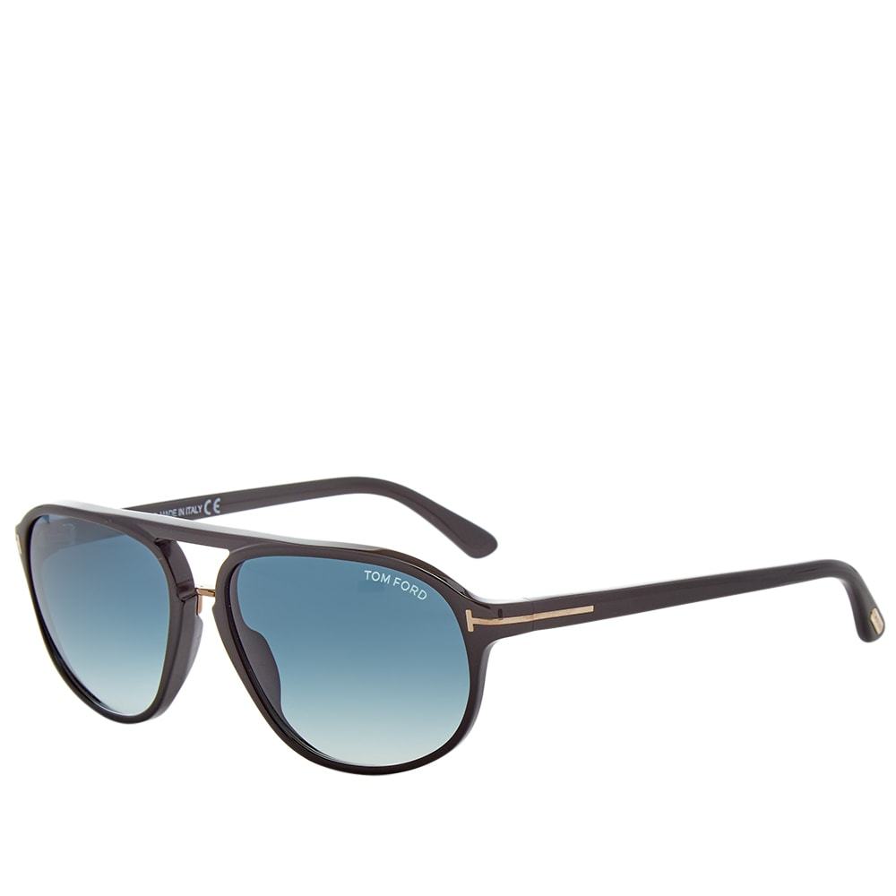 Tom Ford Jacob Green Gradient Pilot Sunglasses Ft0447 01p 60 In Blue