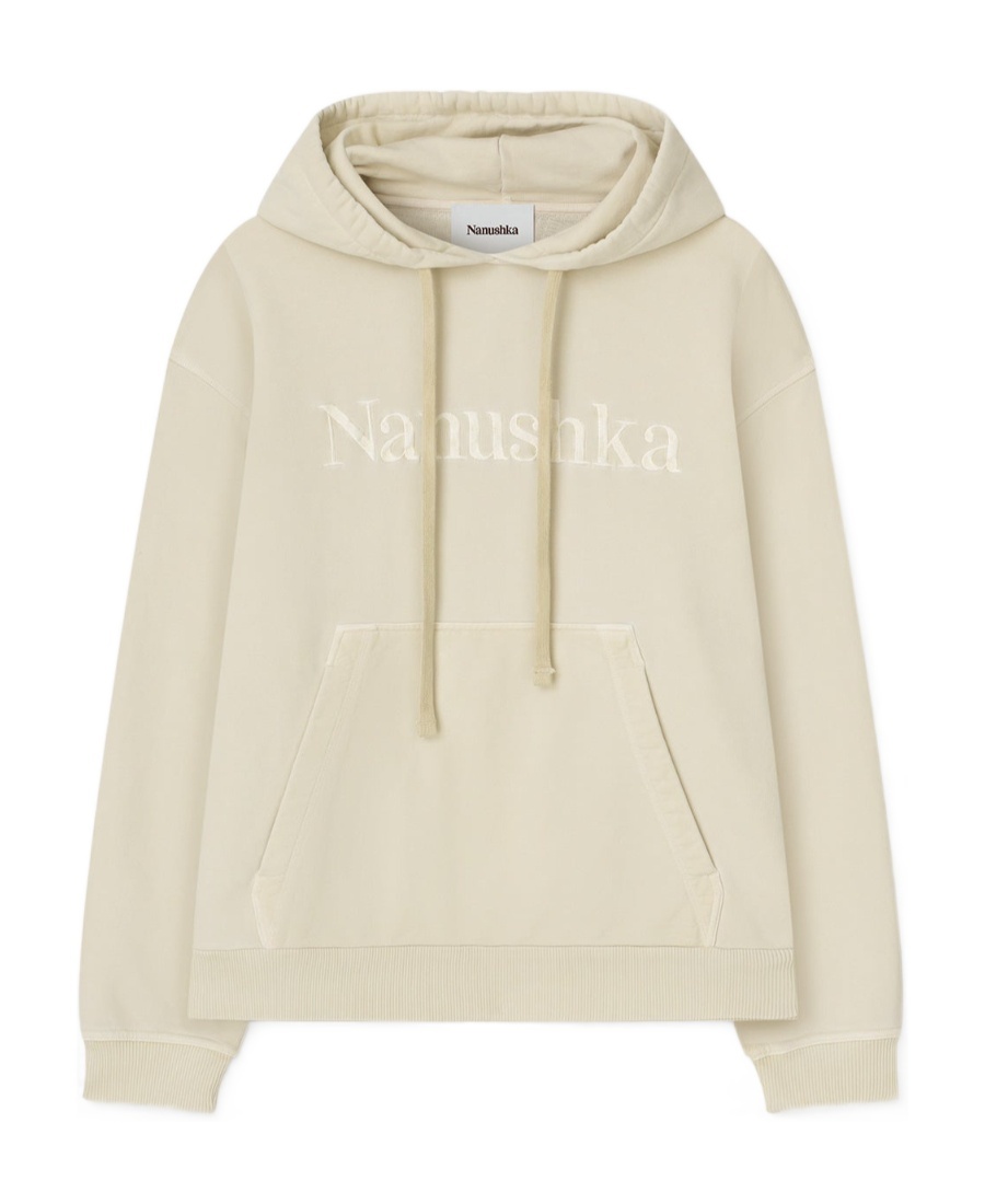 Nanushka Beige Logo Sweatshirt In Nude