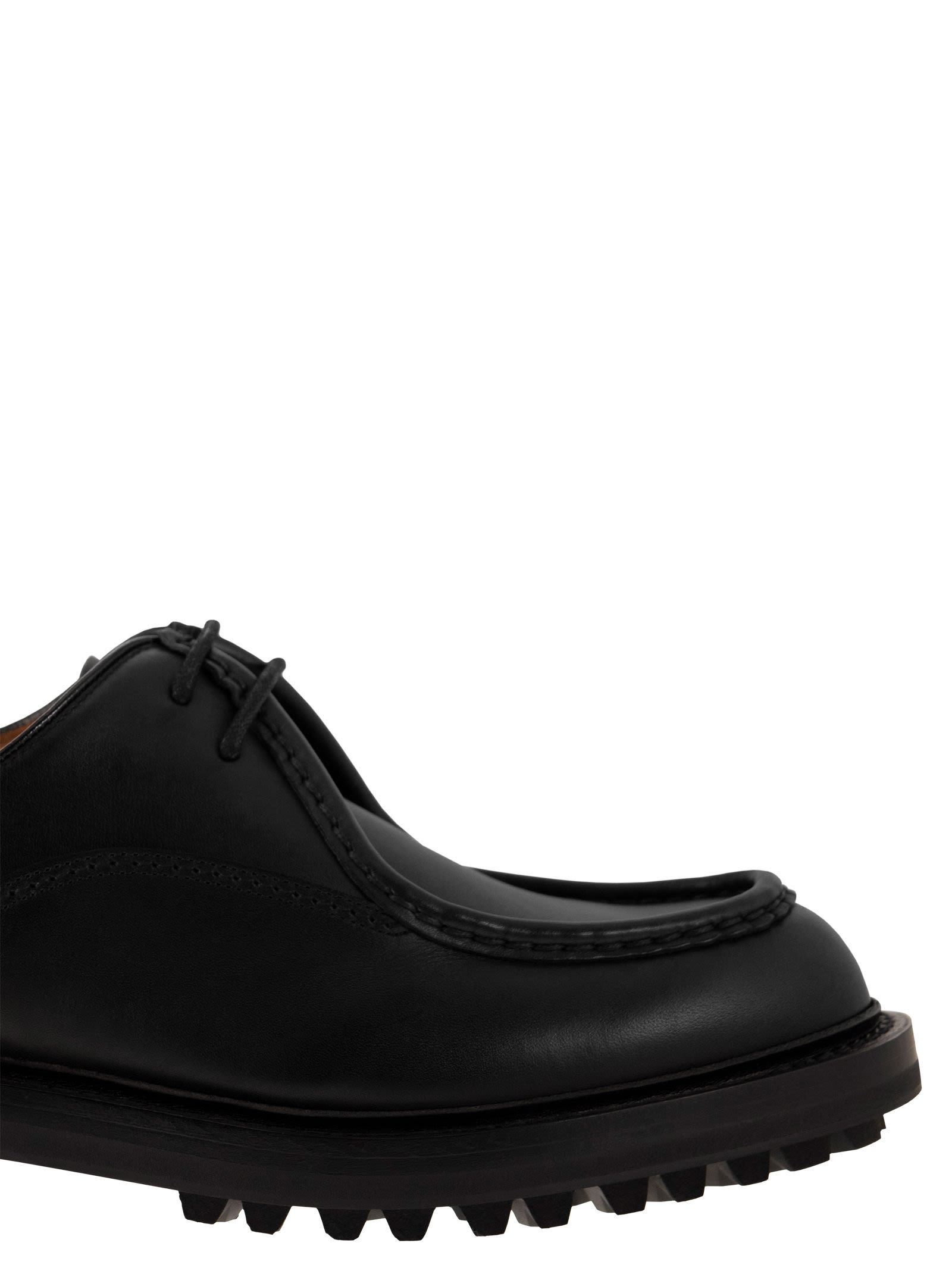 Church's Burnt Leather Lymington Lace Up Shoes In Black