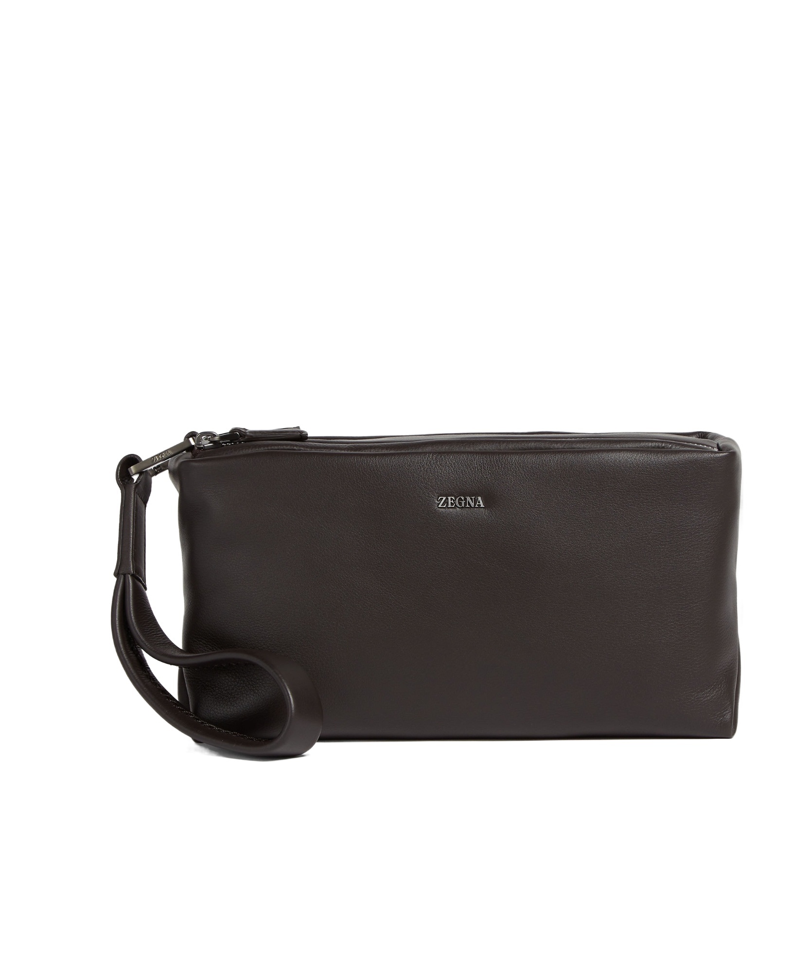 Zegna Secondskin Softy Pouch In Brown