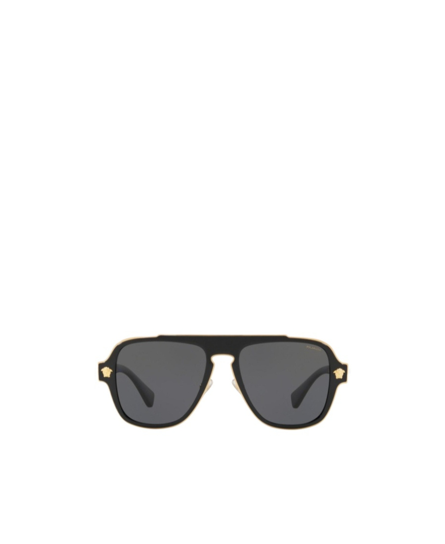 Versace Medusa Charm 56mm Square Sunglasses In Black