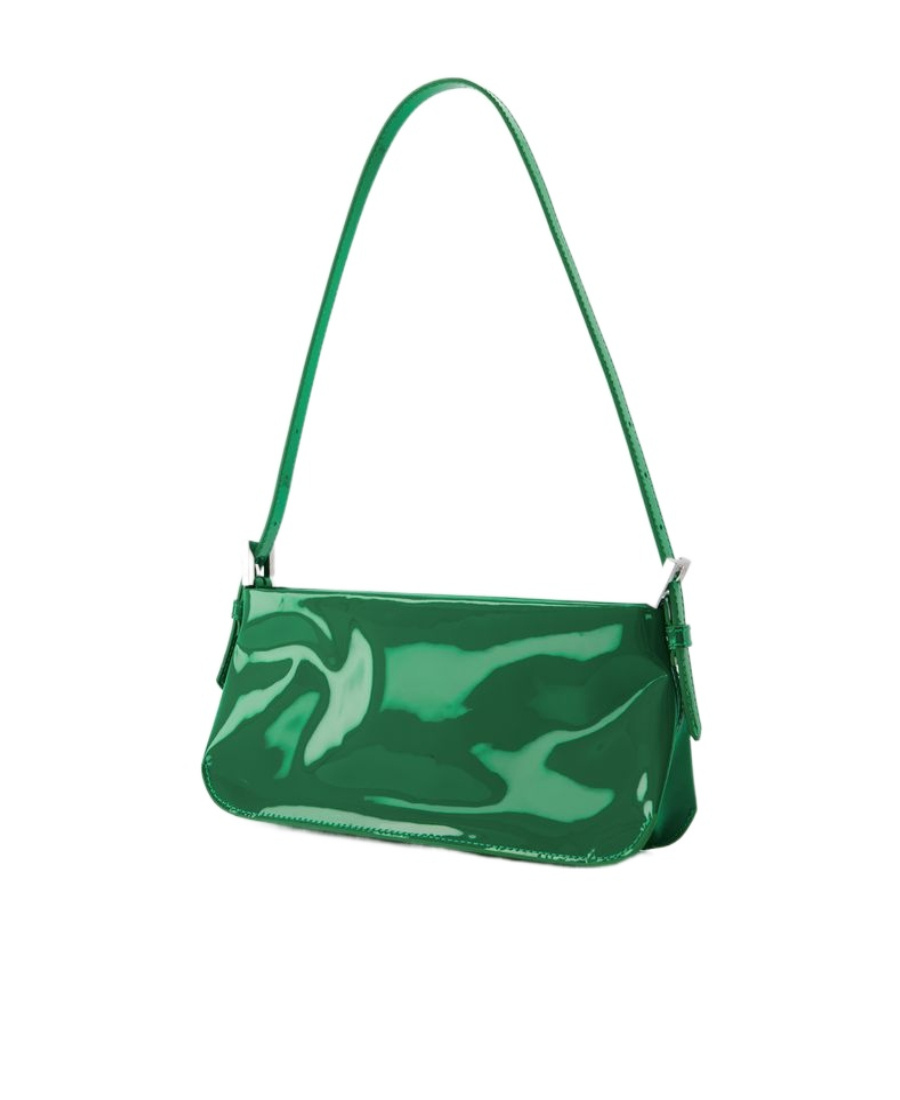 By Far Dulce Bag In Green Patent Leather In Green