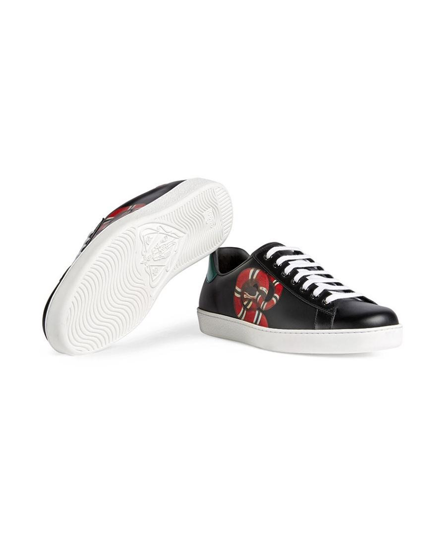 Gucci Serpentine Casual Sneakers In Black
