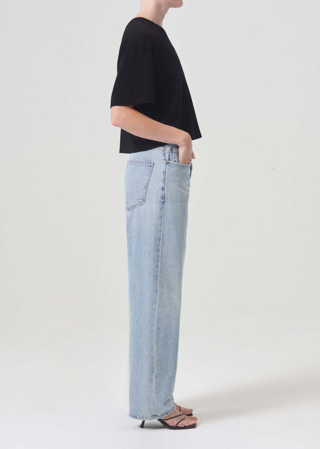 Agolde Criss Cross Straight-leg Jeans In Blue
