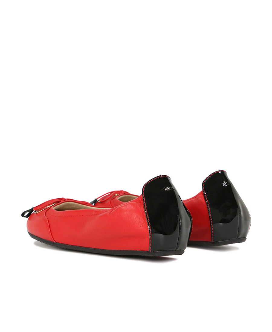 Bally Stitching Details Ballet Shoes In Red