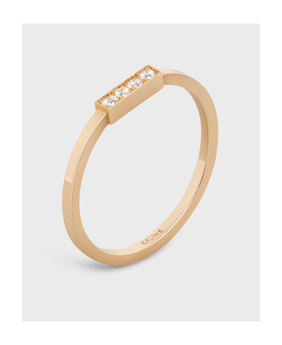Celine Line Ring In Yellow