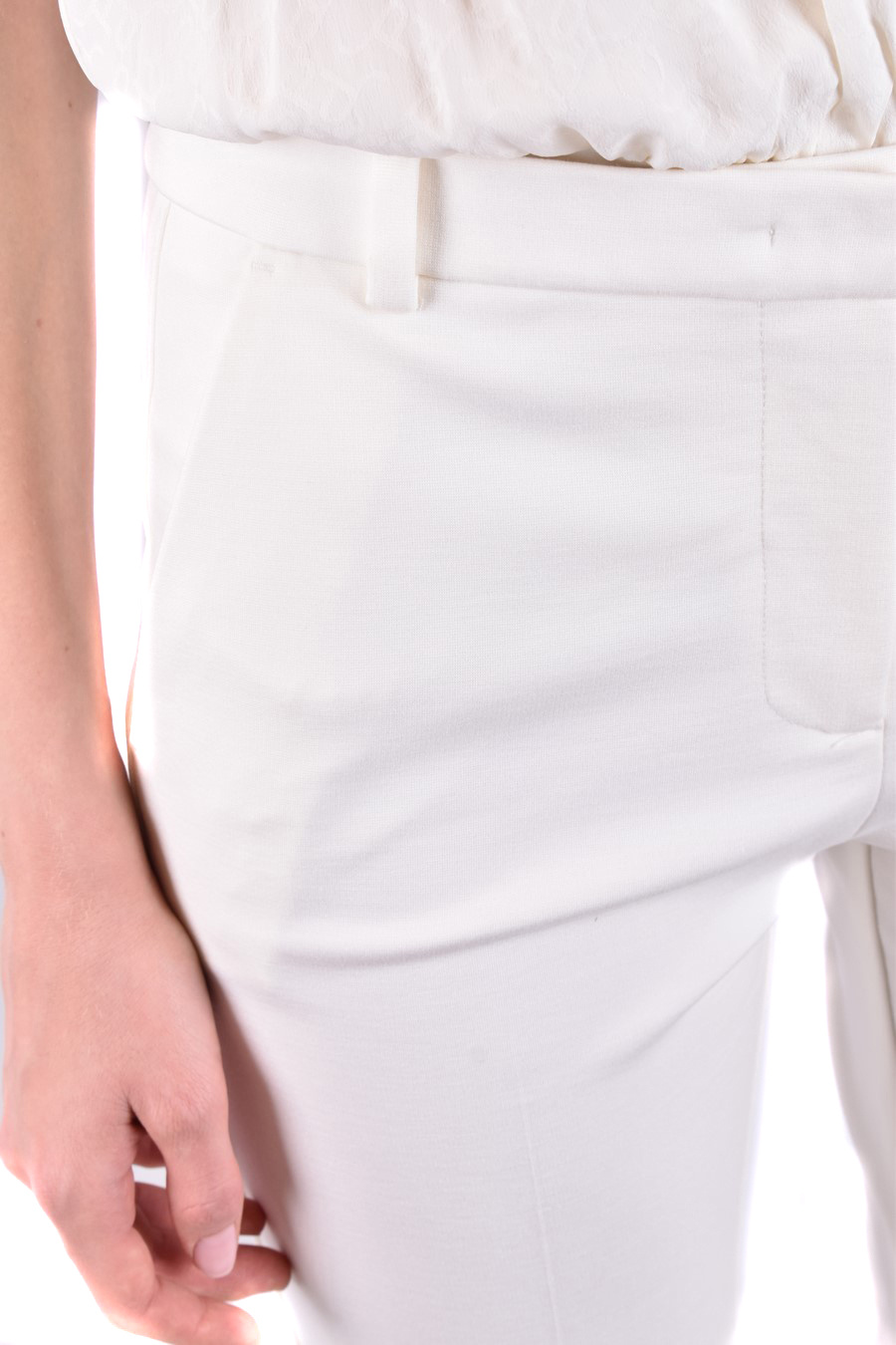 Pinko White Skinny Trouser In White