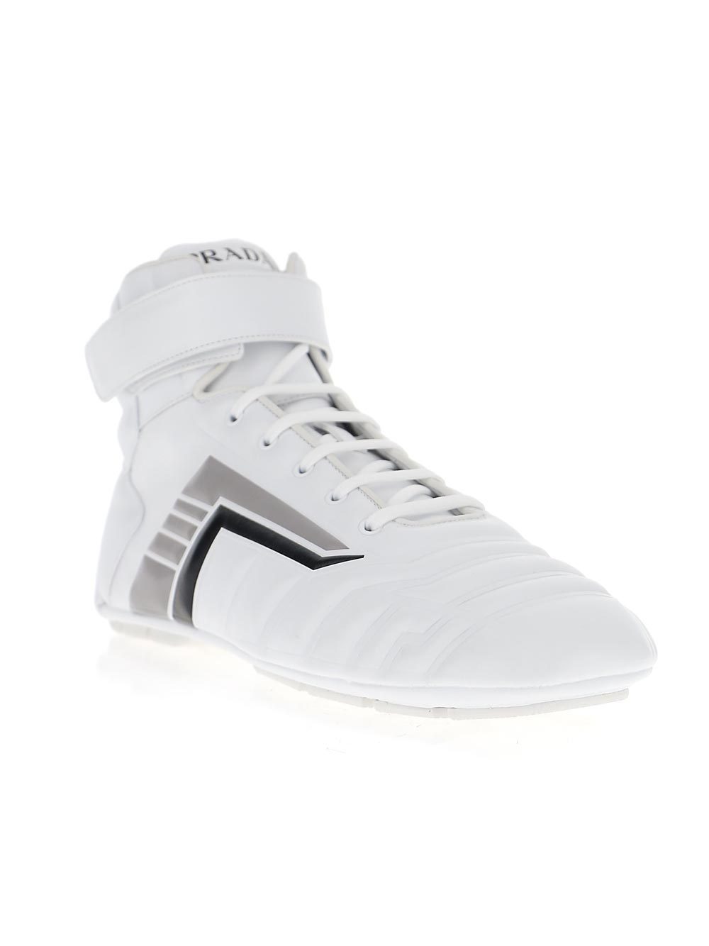 Shop Prada Lace-up Chukka Boots In White