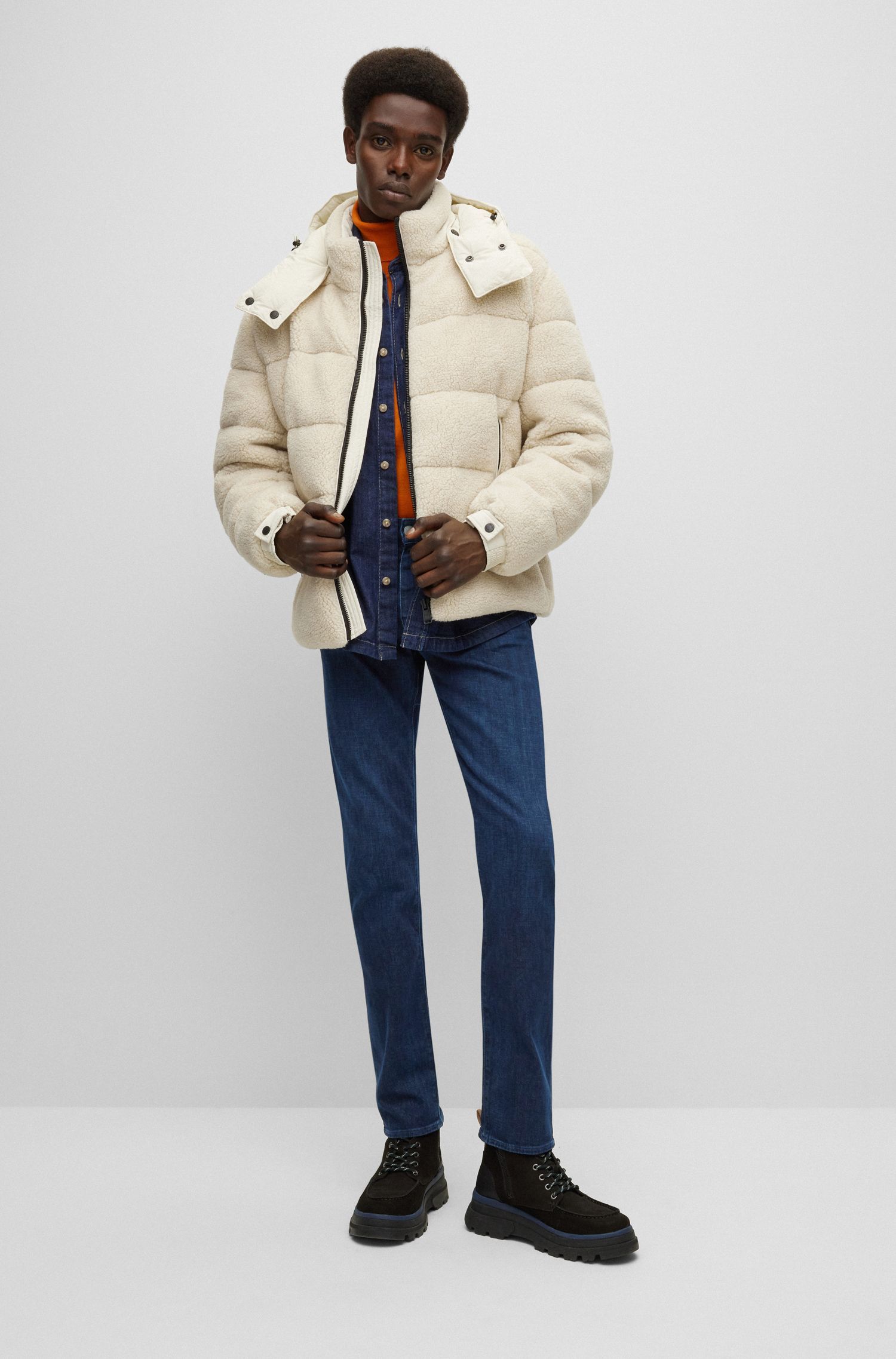 Hugo Boss Delano Cashmere Jean In Blue