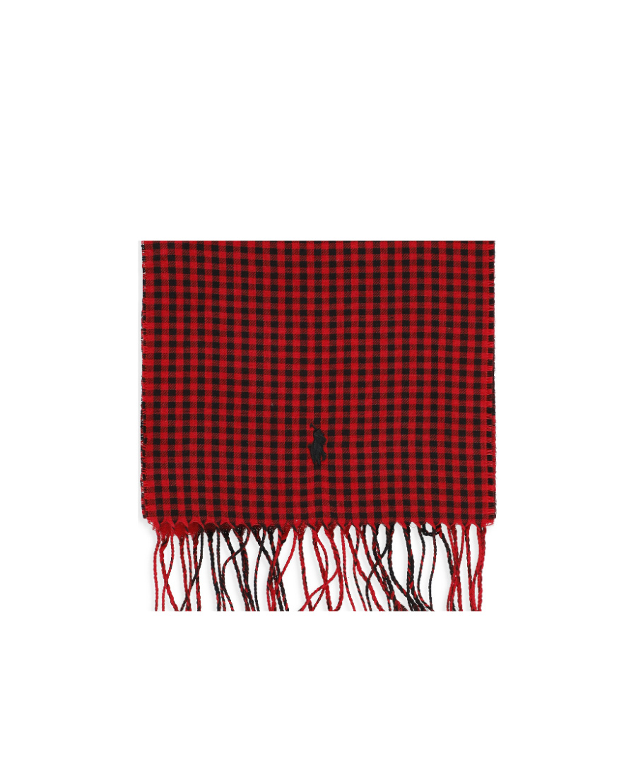 POLO RALPH LAUREN REVERSIBLE CHECKED BRUSHED-COTTON SCARF