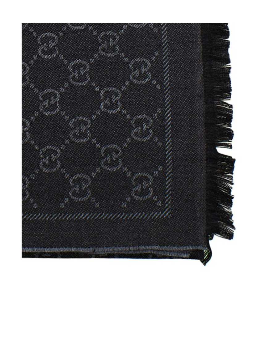 Gucci All-over Gg-logo Print Scarf In Black