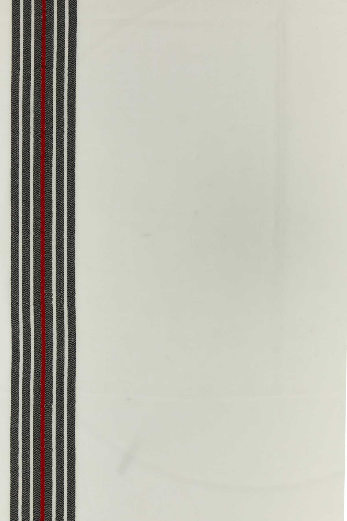 Alexander Mcqueen Women Ivory Wool Blend Foulard In Black