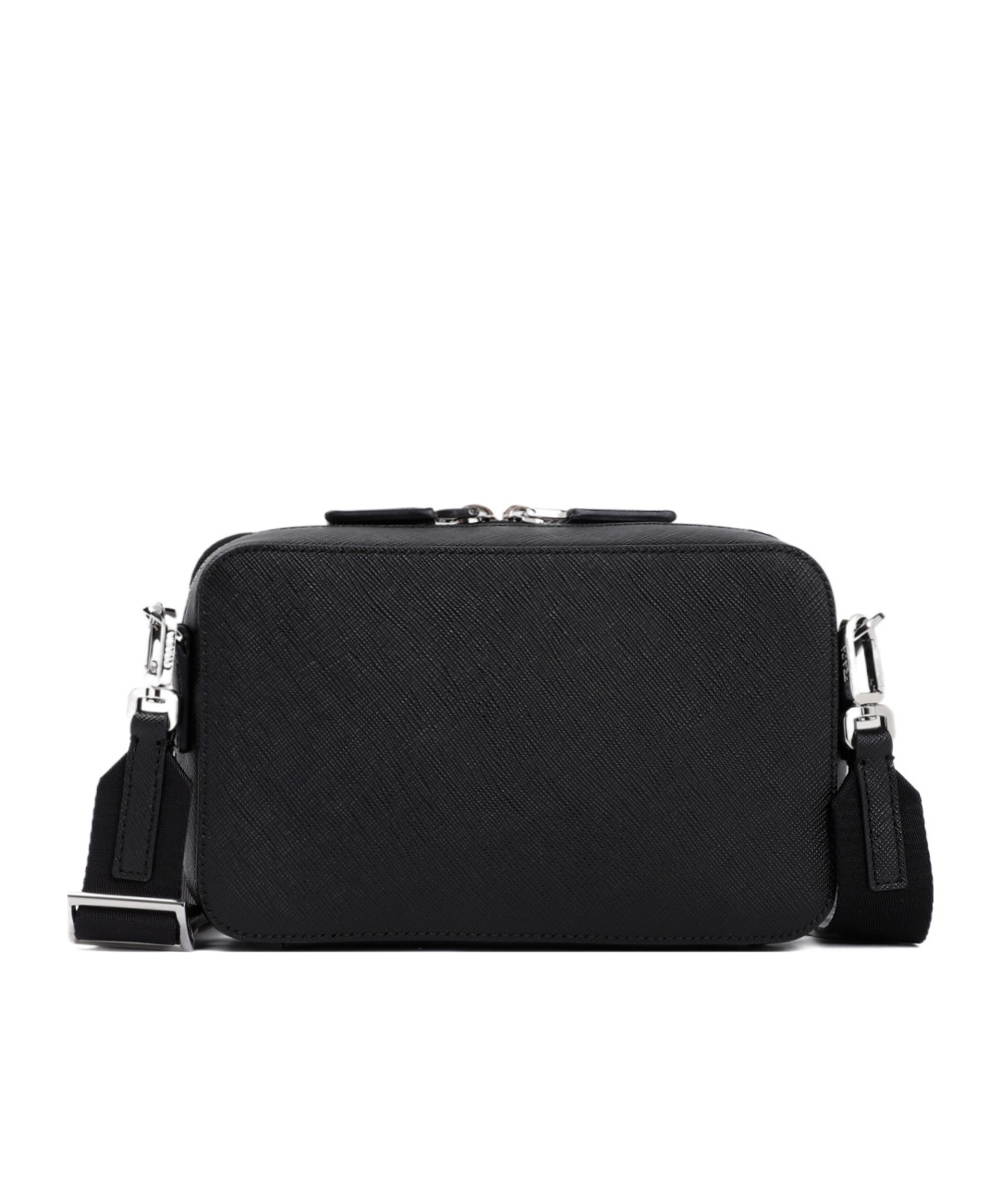Prada Textured Leather Crossbody Bag In Black