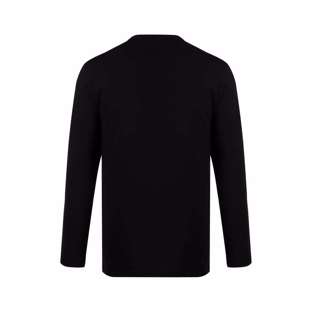 Tom Ford Henley-neck Long-sleeved Jersey T-shirt Clothing In Black