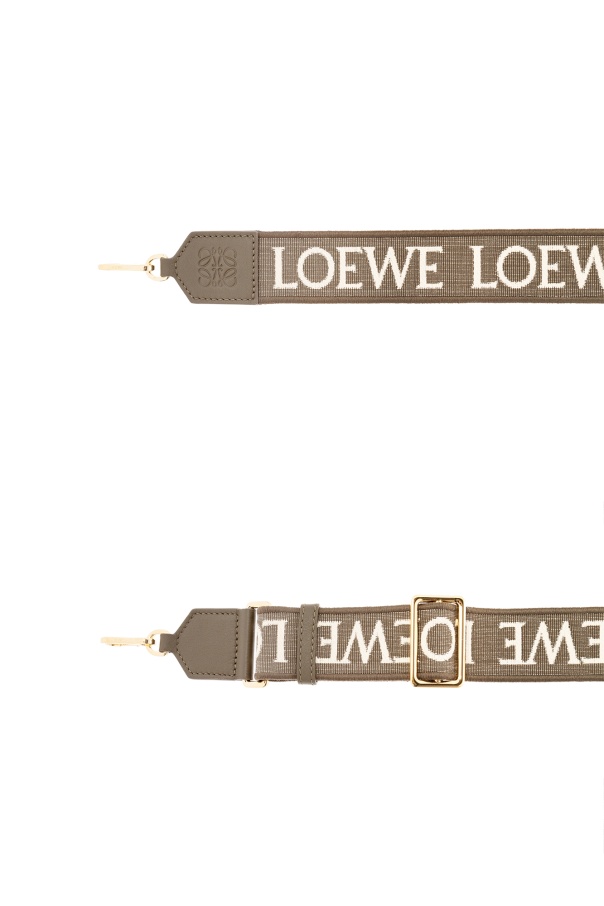 Loewe Anagram Strap In Jacquard And Calfskin In Brown
