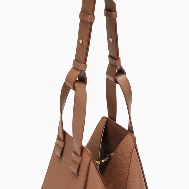 Loewe Compact Hammock Bag In Classic Calfskin In Brown