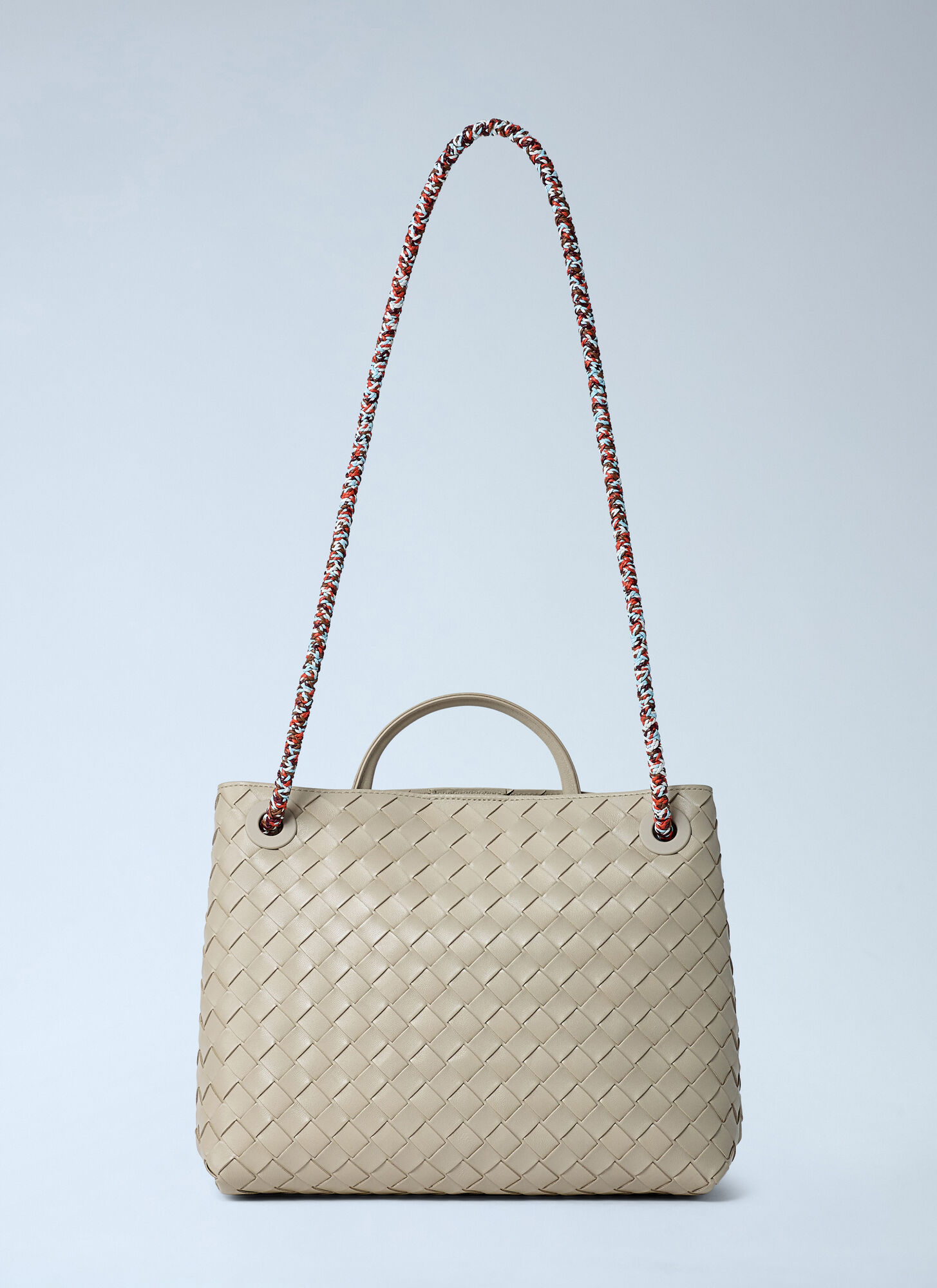 Bottega Veneta Small Andiamo Handbag In Neutral