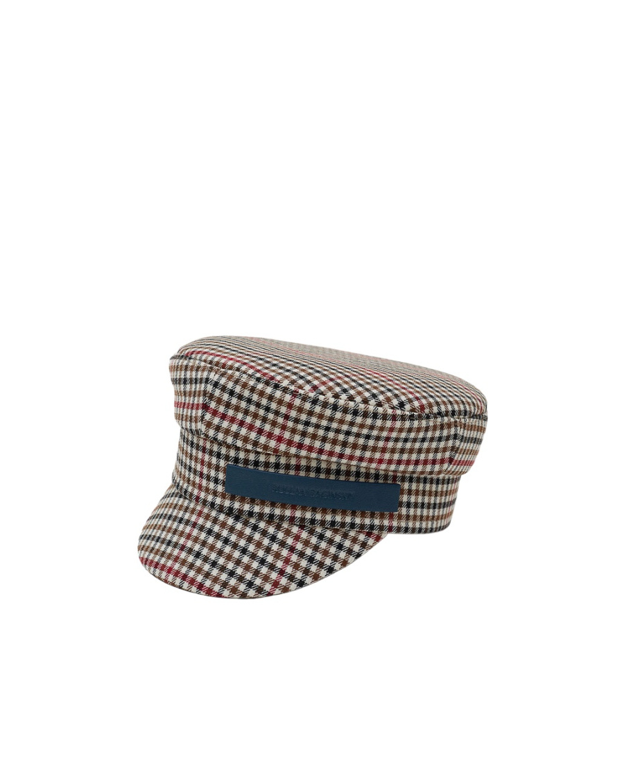 Ruslan Baginskiy Logo Checkered Hat In Gray