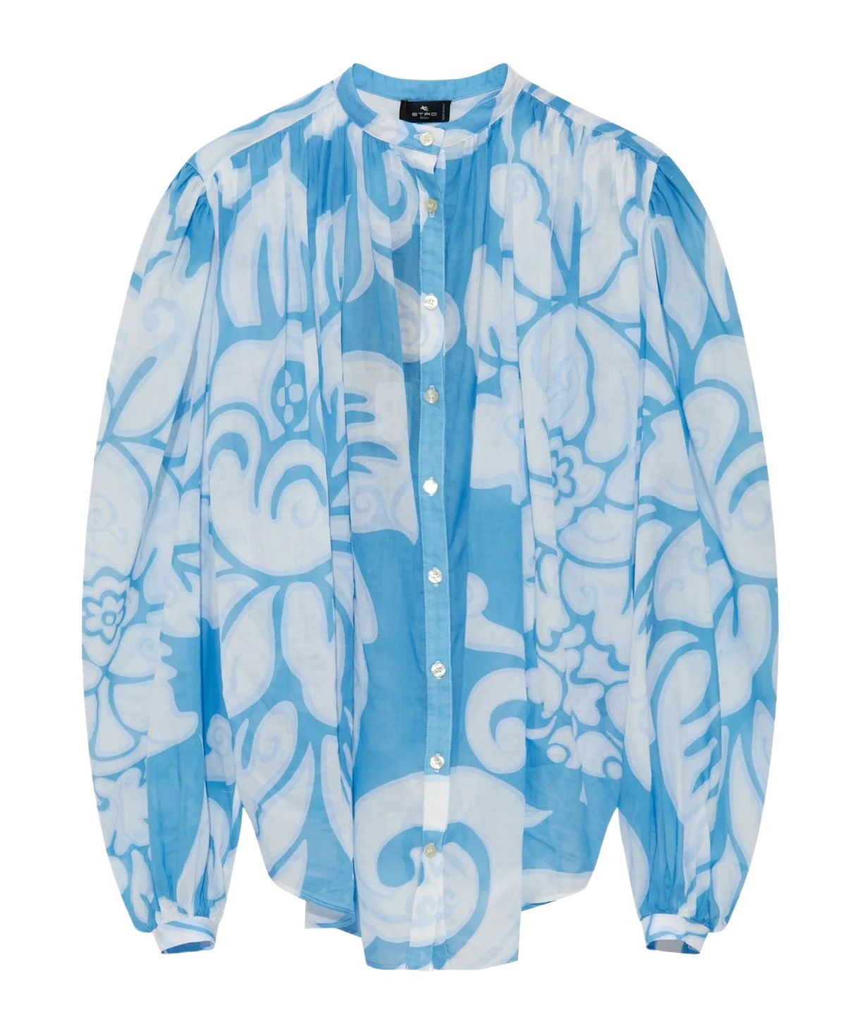 Etro Floral Print Blouse In Blue