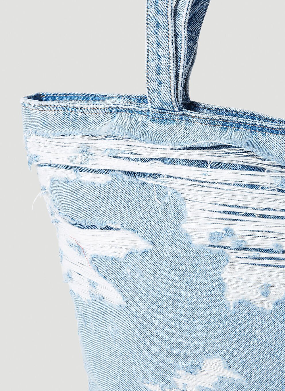 Diesel Rip-detailed Tote Bag In Blue