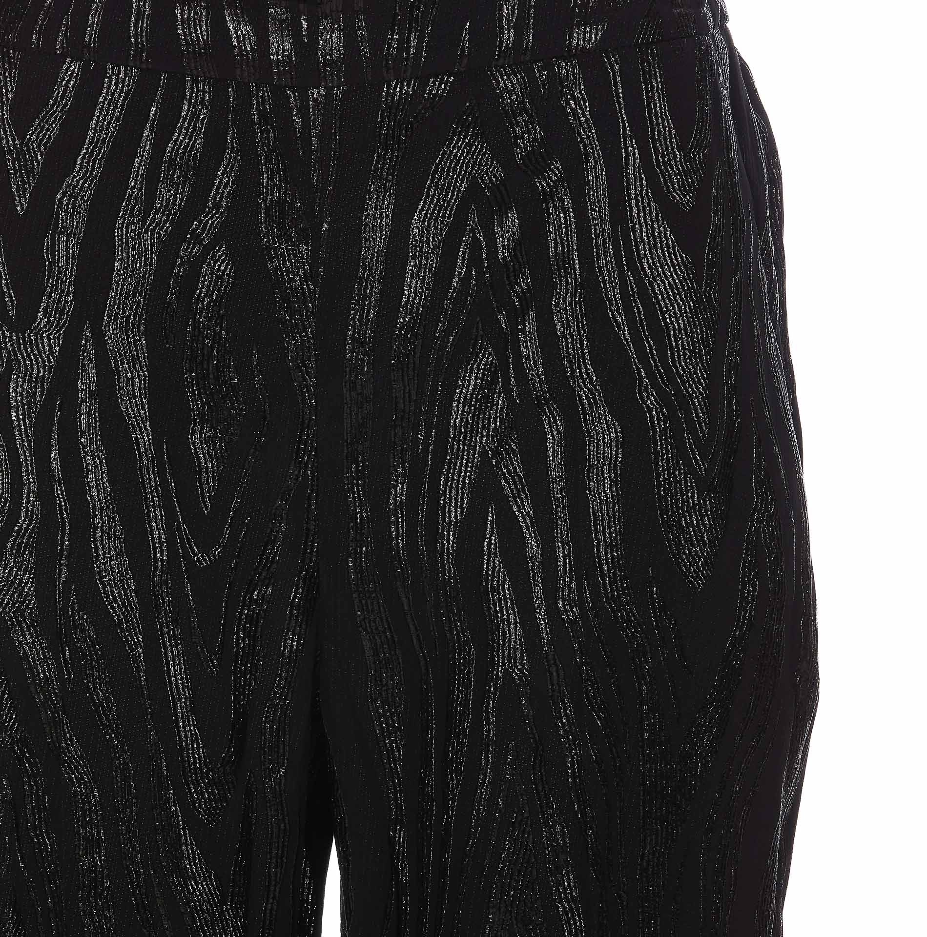Stella Mccartney Wood-grain Effect Tapered Trousers In Black