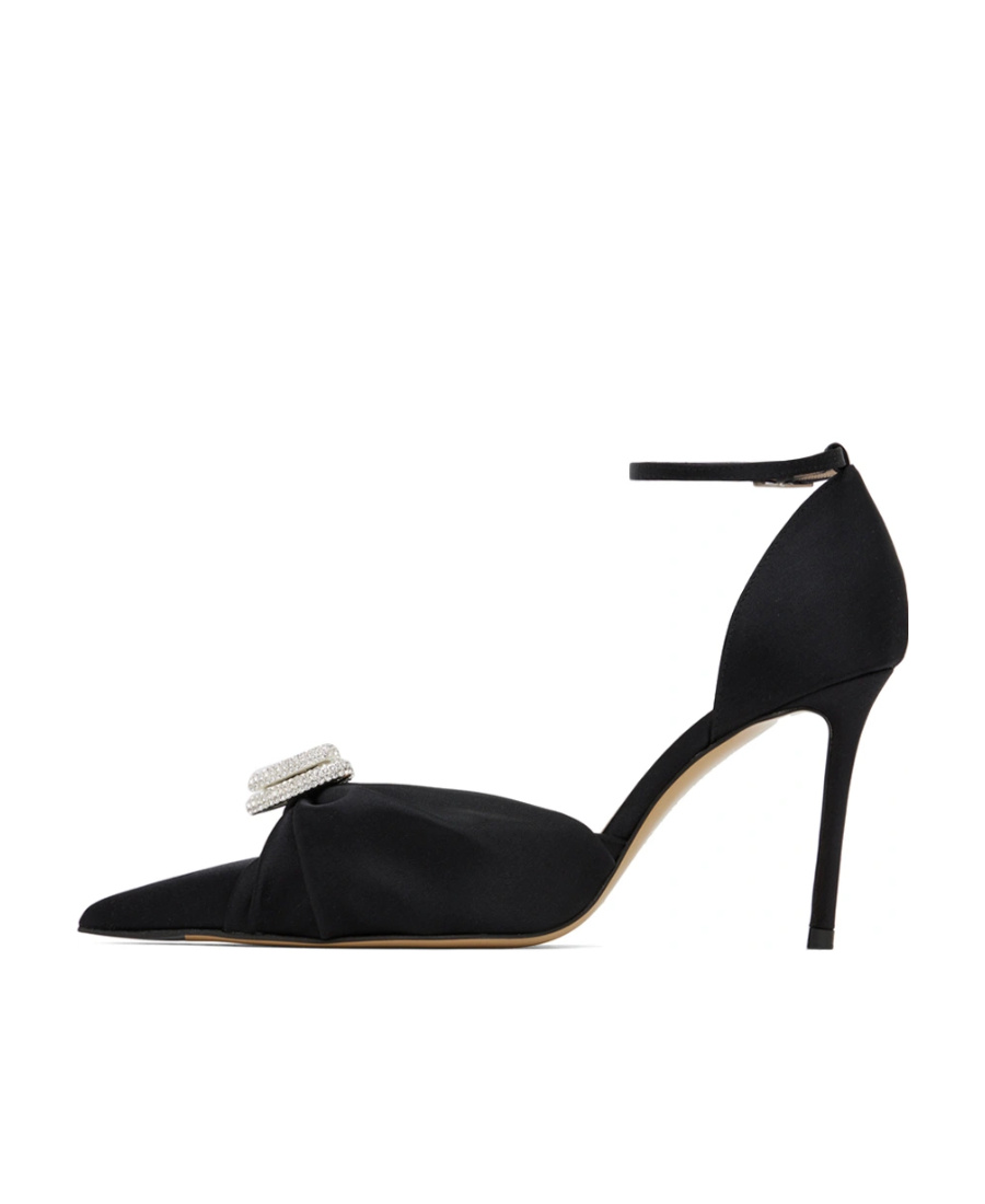 Mach&mach Double Heart-shaped High Heels In Black