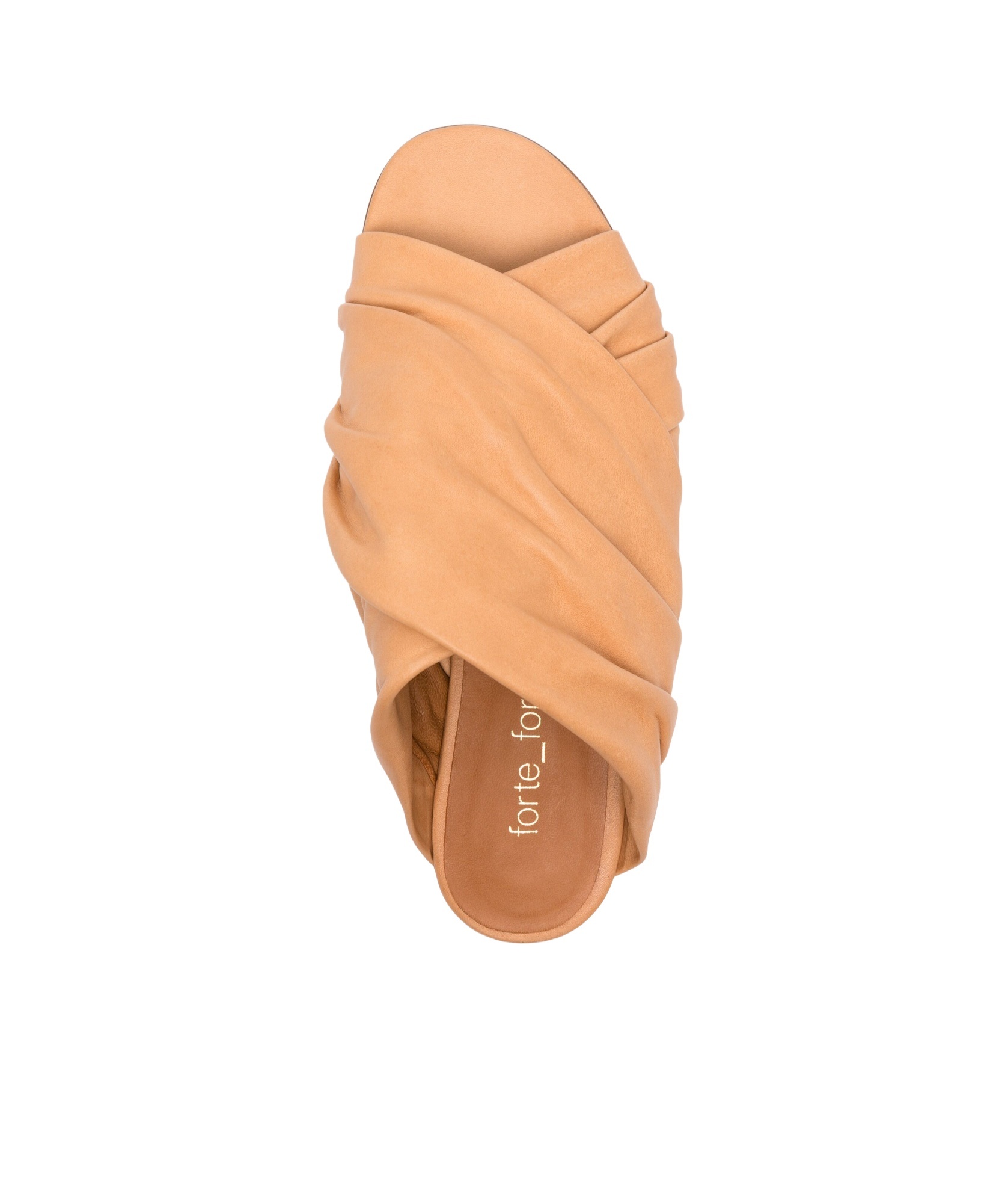 Shop Forte Forte Crossed Flat Slippers In Nude