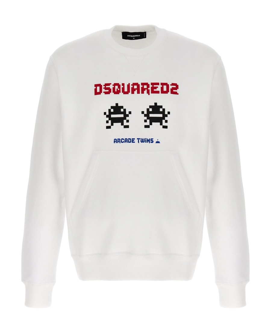 Dsquared2 Arcade Twins-print Sweatshirt In White