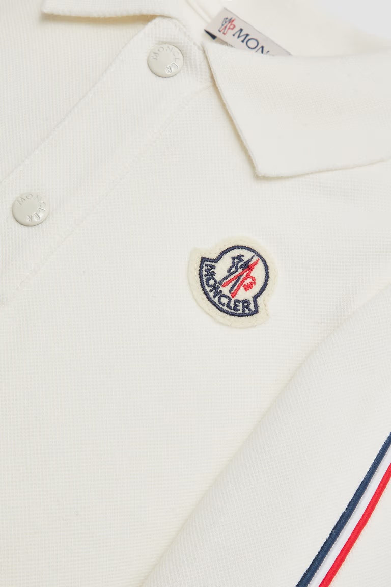 Moncler Logo-patch Polo Shirt In White
