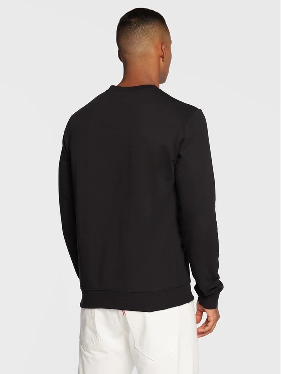 Ea7 T-shirt With Round Neck And Long Sleeves In Black