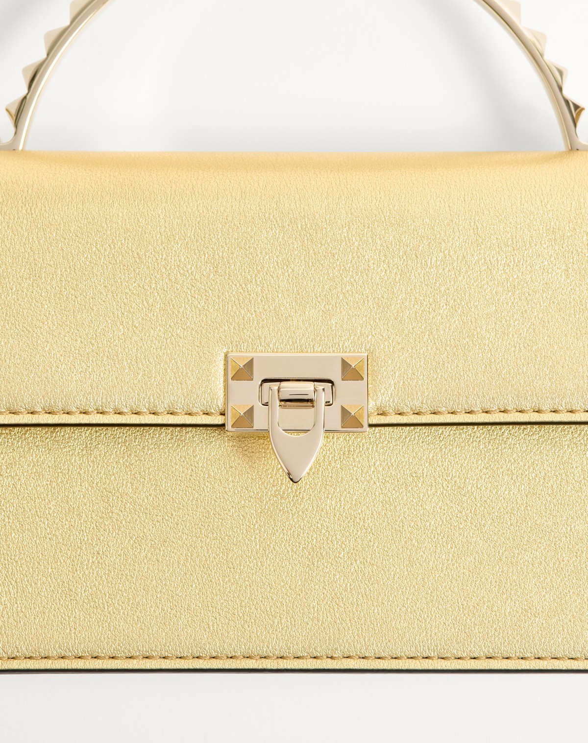 Valentino Rockstud-detailing Mini Bag In Nude