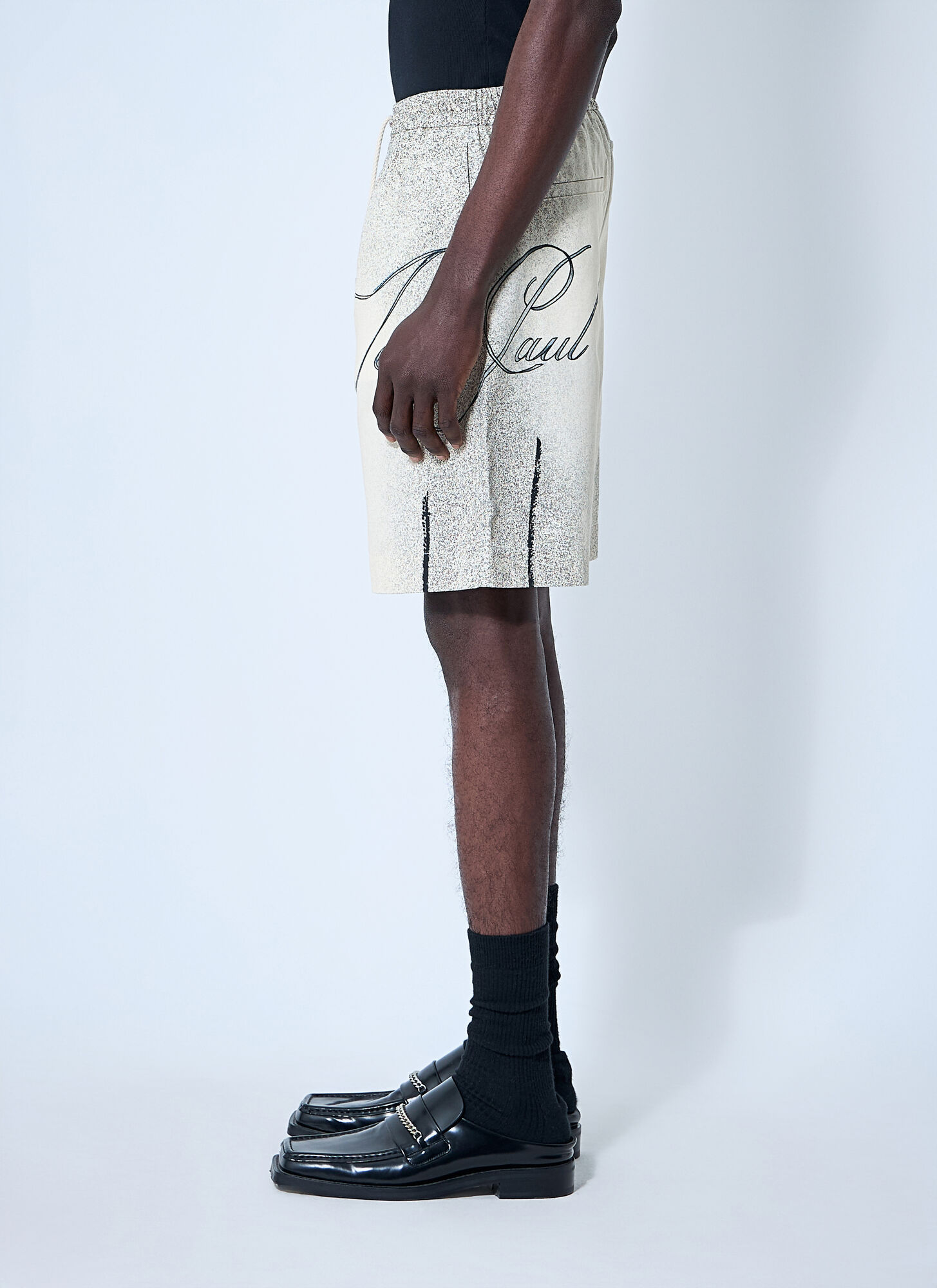 Jean Paul Gaultier Men Printed Shorts In Neutral