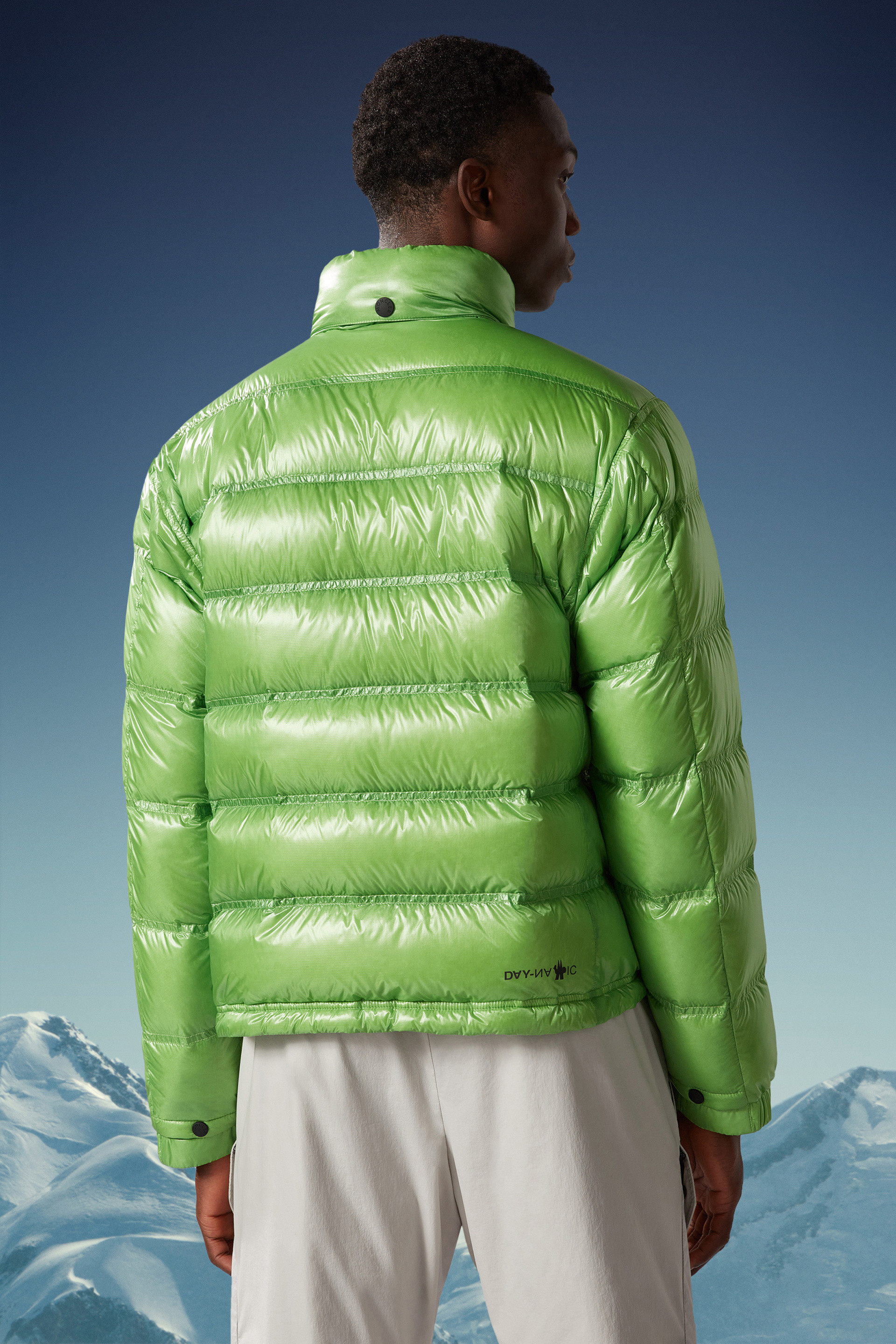 Shop Moncler Raffort Short Down Jacket In Green